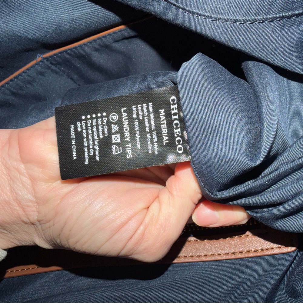 Chic Eco Brown and Navy Bag - Picture 6 of 6